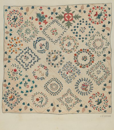 Couverture appliquée, vers 1936 - Jules Lefevere
