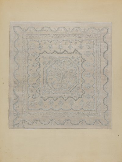 Couvre-lit en mèche de bougie (tissé) - Jules Lefevere