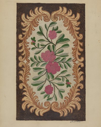 Tapis crocheté, vers 1936 - Jules Lefevere