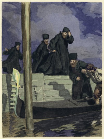 Illustration pour les mémoires de Casanova (lithographie couleur) - Jules Marie Auguste Leroux
