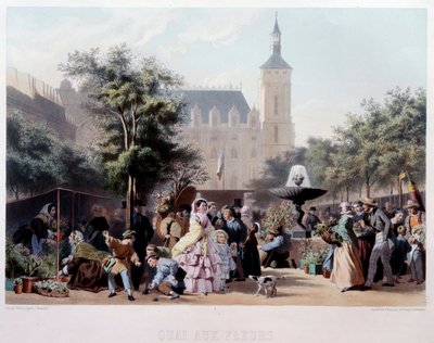 Vue du Quai aux Fleurs à Paris - Jules Marie Desandre