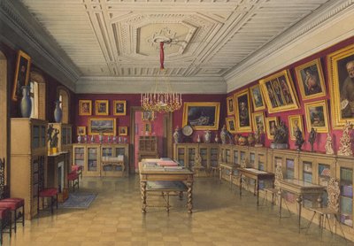 Le Palais Stroganov à Saint-Pétersbourg. Bibliothèque, 1865 - Jules Mayblum