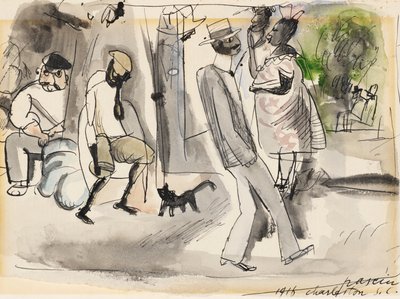 Figures dans un parc, Charleston, Caroline du Sud, 1916 - Jules Pascin