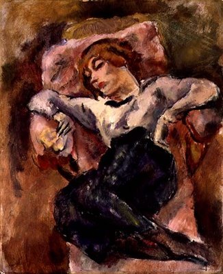 Hermine David dormant, c.1916 - Jules Pascin