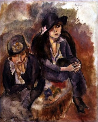 Hermine David et un ami - Jules Pascin