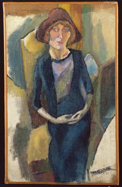 Hermine David en bleu, 1916 - Jules Pascin