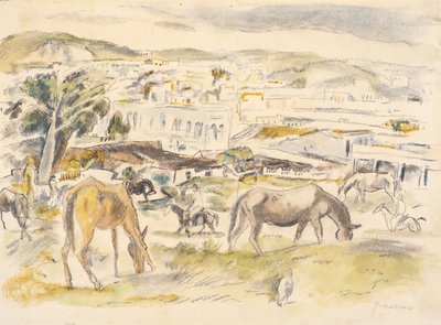 Chevaux dans le paysage - Jules Pascin