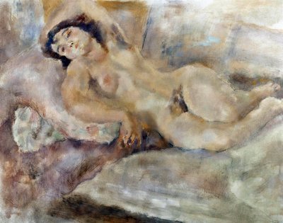 Manolita Une femme nue allongée - Jules Pascin