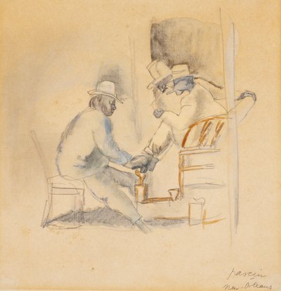 Cirage de chaussures à la Nouvelle-Orléans - Jules Pascin