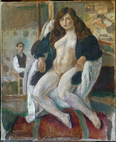 Portrait du peintre et de son modèle - Jules Pascin