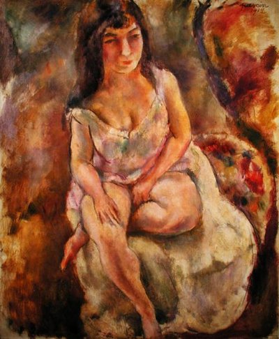 Semi-nu assis - Jules Pascin