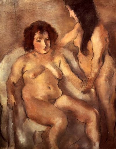 Deux femmes nues (Le Bordel) c.1919 - Jules Pascin