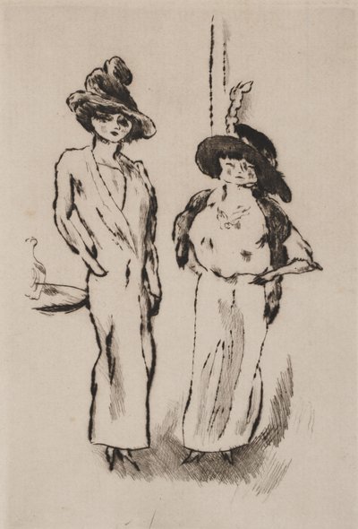Deux femmes au bal, c.1910 - Jules Pascin
