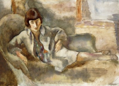 La Dame au Canapé, vers 1927 - Jules Pascin