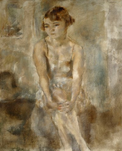 Jeune femme assise en chemise, 1923 - Jules Pascin