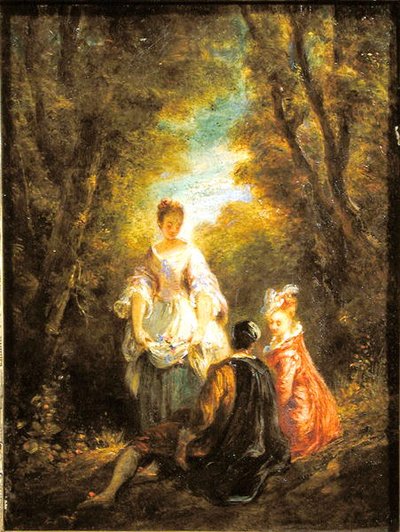 Conversation dans un parc - Jules Robert Auguste
