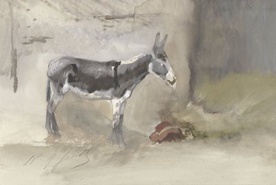 Âne dans une étable - Jules baron Finot