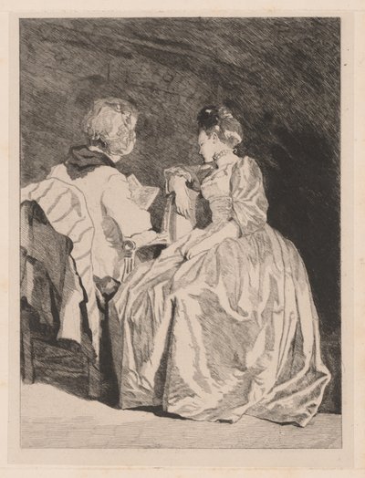 La Lecture - Jules de Goncourt, after Jean Honoré Fragonard