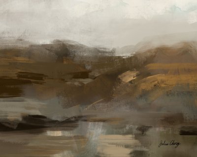 Paysage de montagne brumeux - Julia Cheney