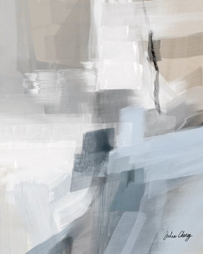 Abstrait bleu discret - Julia Cheney
