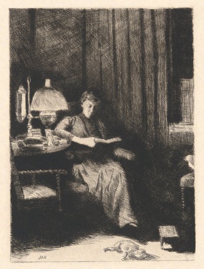 La Lampe du Soir - Julian Alden Weir