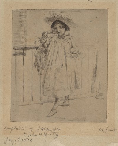Jeune fille avec un grand chapeau, 1893 - Julian Alden Weir