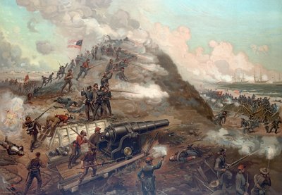 Capture de Fort Fisher, pub. 1887 - Julian Oliver Davidson