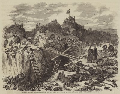Enlèvement des morts et des blessés le jour après l