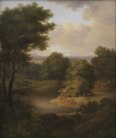 Chasse au canard dans un paysage boisé - Julie Lütken