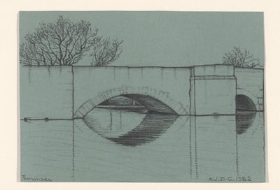 Pont, probablement près du lac de Thoune - Julie de Graag (signed by artist)