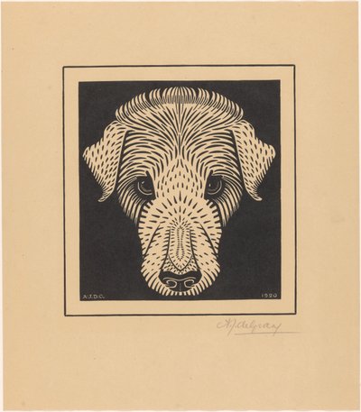 Tête de chien - Julie de Graag (signed by artist)