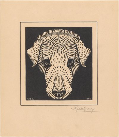 Tête de chien - Julie de Graag (signed by artist)