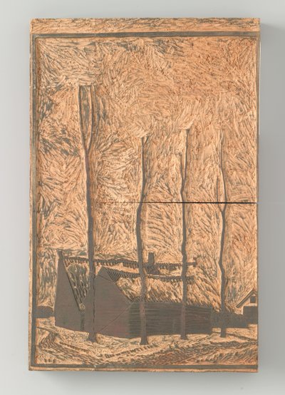 Quatre arbres près des maisons - Julie de Graag (signed by artist)