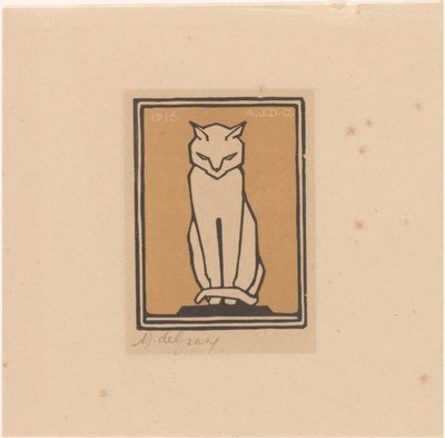 Chat assis - Julie de Graag (signed by artist)