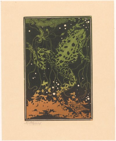 Grenouille nageant - Julie de Graag (signed by artist)