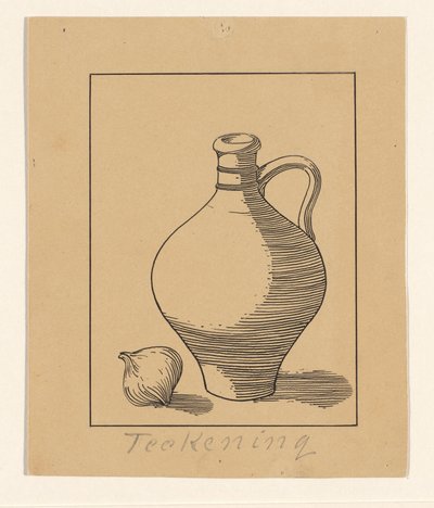 Nature morte avec cruche et ail - Julie de Graag