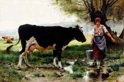 Une Laitière avec sa Vache - Julien Dupre