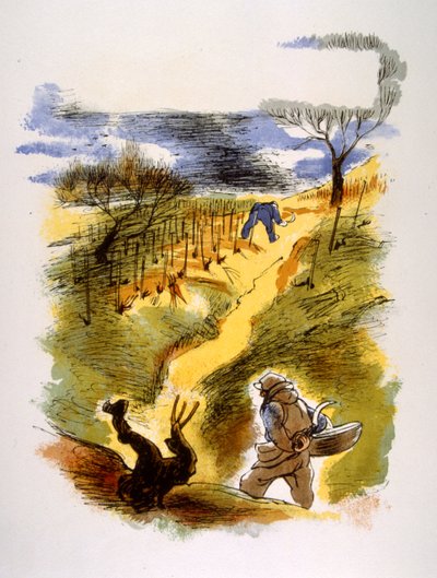 Illustration humoristique sur le vin 1946 - Julien Pavil