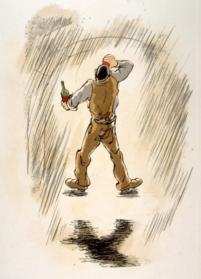 Illustration humoristique de vin 1946 - Julien Pavil