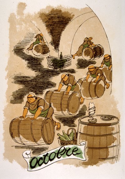 Illustration humoristique de vin 1946 - Julien Pavil