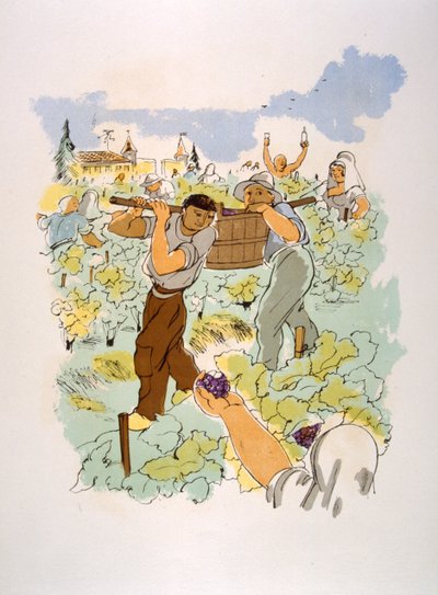 Illustration humoristique de vin 1946. Illustration de Julien Pavil - Julien Pavil