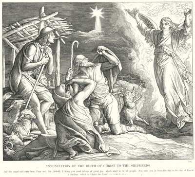 Annonciation de la naissance du Christ aux bergers - Julius (after) Schnorr von Carolsfeld