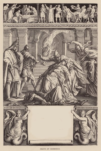 Le Chant des Nibelungen : Mort de Criemhild - Julius (after) Schnorr von Carolsfeld