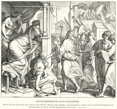 David méprisé par la fille de Saül - Julius (after) Schnorr von Carolsfeld