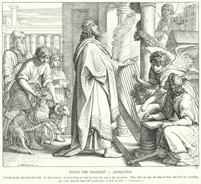 David le Psalmiste, Adoration - Julius (after) Schnorr von Carolsfeld