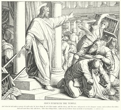 Jésus purifie le Temple - Julius (after) Schnorr von Carolsfeld