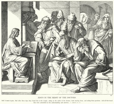 Jésus au milieu des docteurs - Julius (after) Schnorr von Carolsfeld