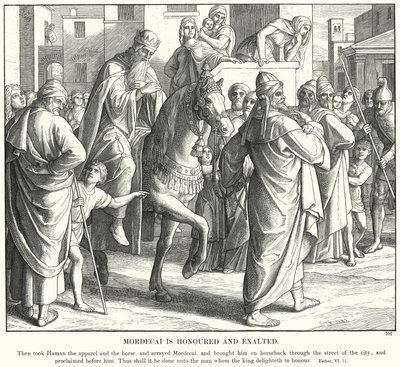 Mardochée est honoré et exalté - Julius (after) Schnorr von Carolsfeld