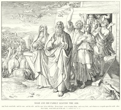Noé et sa famille quittant l