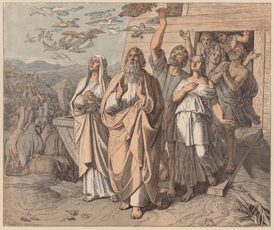 Noé et sa famille quittant l